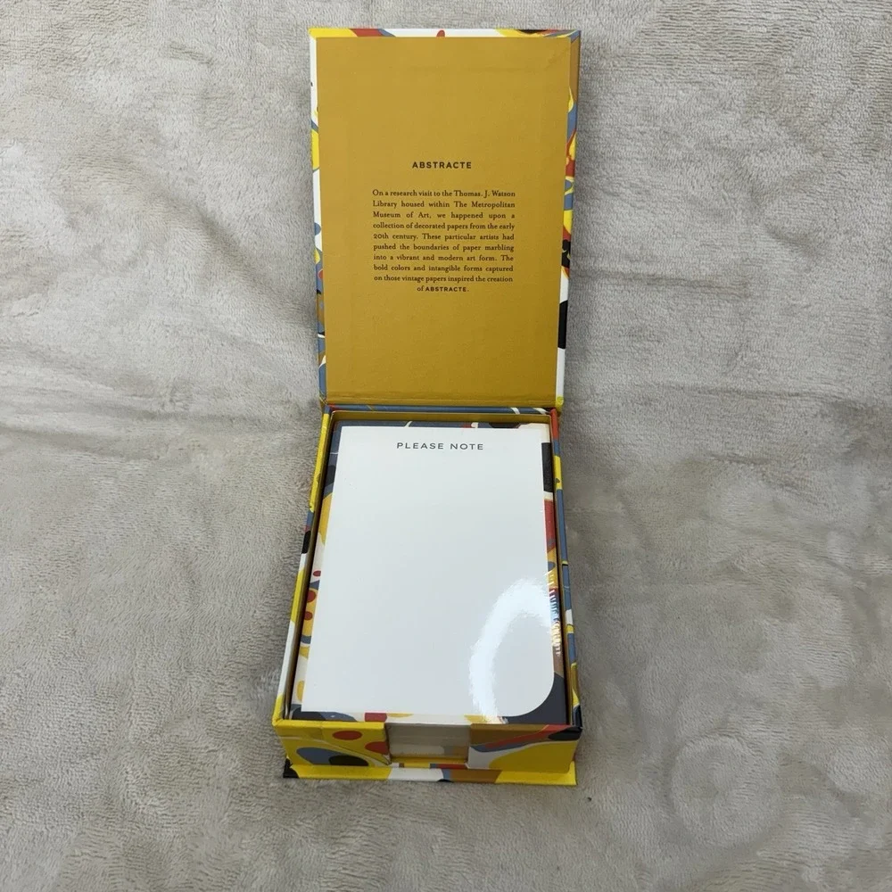 Amelin Archive Abstracte Note Cube Correspondence Card Set w Storage Box New